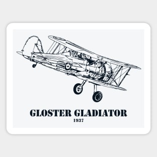 Gloster Gladiator WWII British Biplane Fighter Magnet
